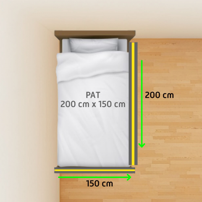 PACHET PREMIUM: 2 Protectii laterale pat, XXL de dimensiuni 150x200 cm + Set Conectori [2]