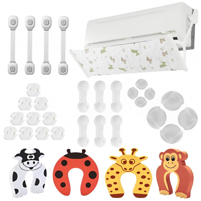 Pachet: set 32 piese protectii mobilier + deflector ac, protectie curent aer, catel, empria