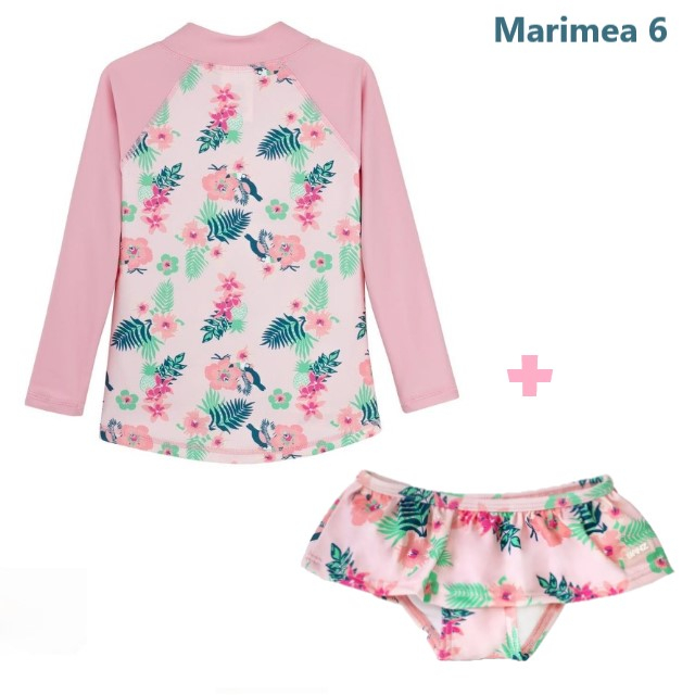 PACHET: SLIP + BLUZA, Floral Pink, Marimea 6