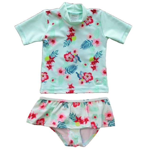 PACHET: SLIP + TRICOU, Floral Mint, Marimea 2 [2]