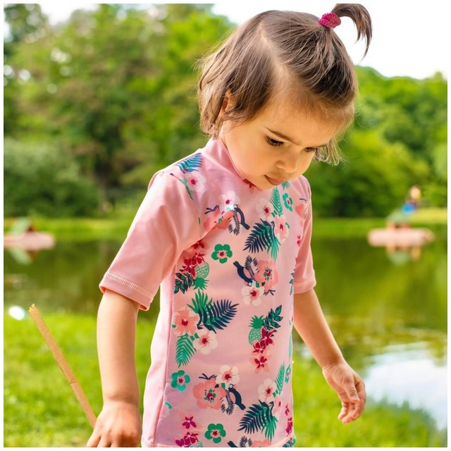 PACHET: SLIP + TRICOU, Floral Pink, Marimea 6 [5]
