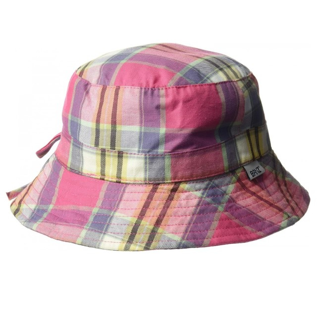 Palarie Bebelusi Bucket, Protectie Soare UPF50+, Pink Check, Diverse marimi [3]