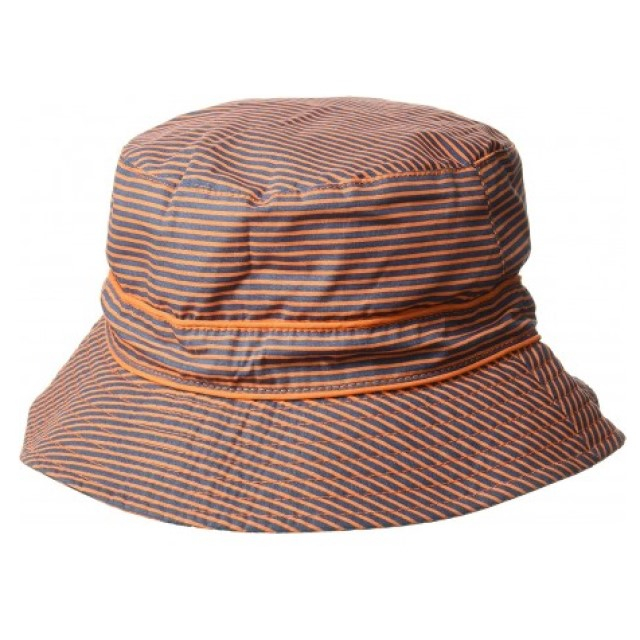 Palarie Copii Bucket, Protectie Soare UPF50+, Blue Orange Stripe, 4 - 6 ani [3]
