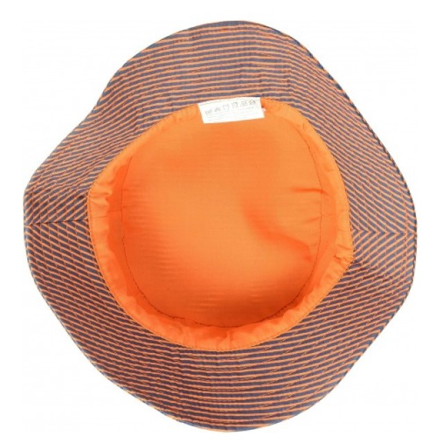 Palarie Copii Bucket, Protectie Soare UPF50+, Blue Orange Stripe, 4 - 6 ani [2]