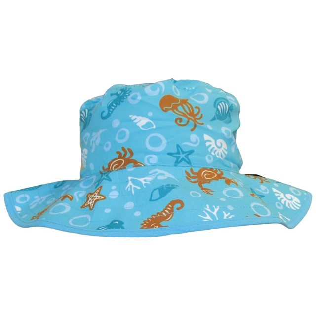 Palarie bebelusi reversibila pentru protectie solara UPF50+, Aqua Sea, 0 - 2 ani [3]