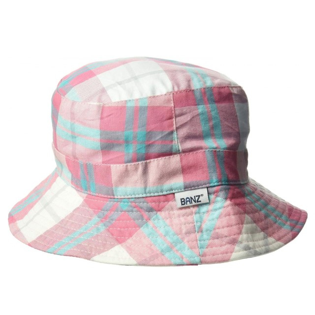 Palarie Bebelusi Bucket, Protectie Soare UPF50+, White Check, 6 - 24 luni [3]