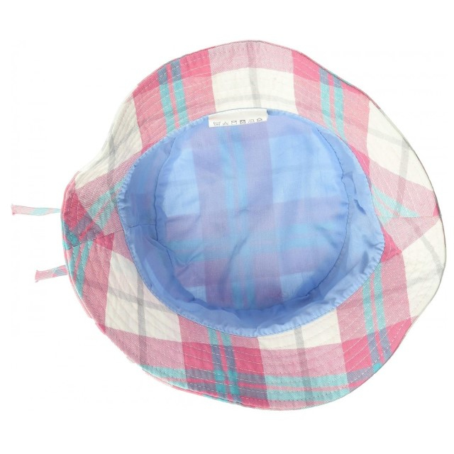 Palarie Bebelusi Bucket, Protectie Soare UPF50+, White Check, 6 - 24 luni [2]