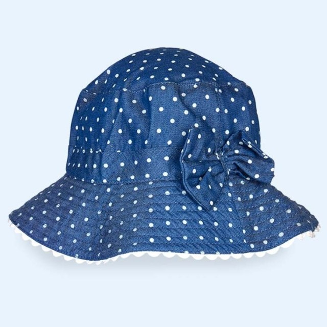 Palarie Copii Bucket, Protectie Solara UPF50+, Blue Dots, Diverse marimi [5]