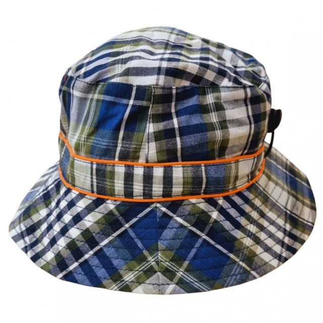 Palarie Bebelusi Bucket, Protectie Solara UPF50+, Navy Check, 6 - 24 luni [4]