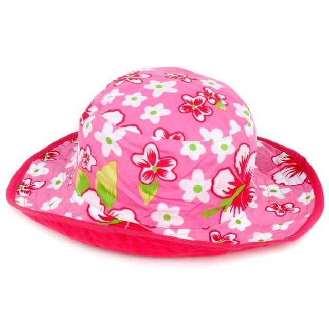 Palarie Copii Reversibila, Protectie Soare UPF50+, Floral Pink, Diverse marimi [7]