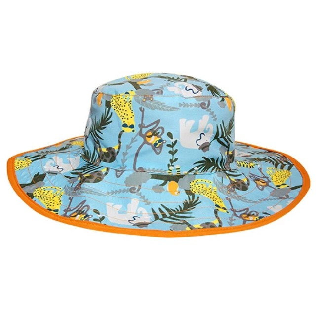 Palarie Bebelusi Reversibila, Protectie Solara UPF50+, Jungle Light, 0 - 2 ani [6]