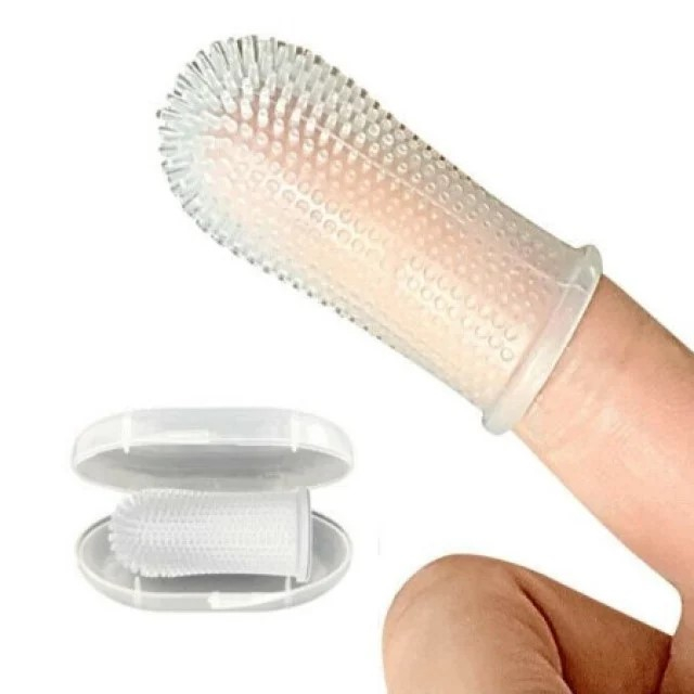 Periuta de dinti, tip degetar 360°, pentru animale de companie, caine, pisica, Empria, silicon moale, Transparent [5]