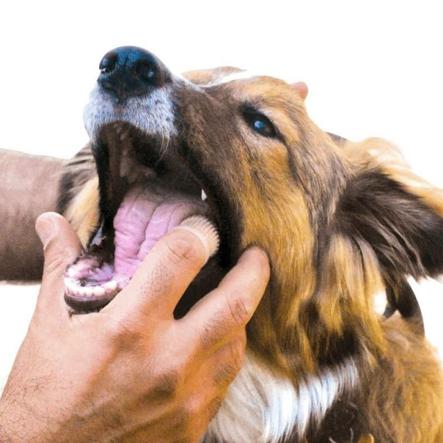 Periuta de dinti, tip degetar 360°, pentru animale de companie, caine, pisica, Empria, silicon moale, Transparent [3]