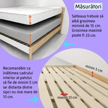 PRODUS RESIGILAT - Bariera protectie pat copii, rabatabila, H 70 - 83 cm, Diverse dimensiuni si culori [8]