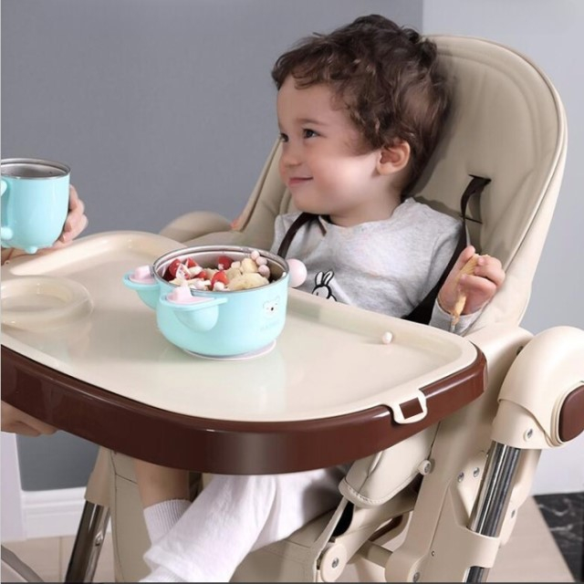 PRODUS RESIGILAT - Scaun de masa bebe, pliabil si ajustabil, Luxury, Crem [2]