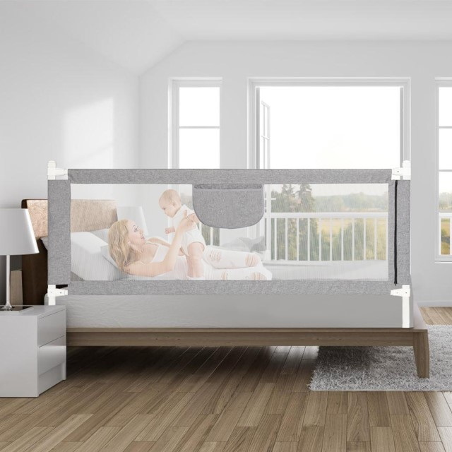 Protectie pat copii, inaltime ajustabila 69-97 cm, 215 cm [4]