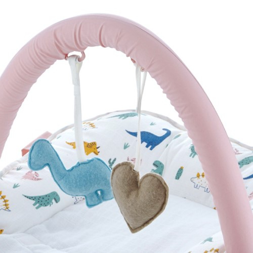 Saltea multifunctionala Sit and Play cu bara jucarii, model Dino [7]