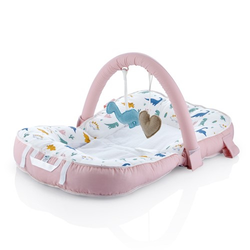 Saltea multifunctionala Sit and Play cu bara jucarii, model Dino [2]