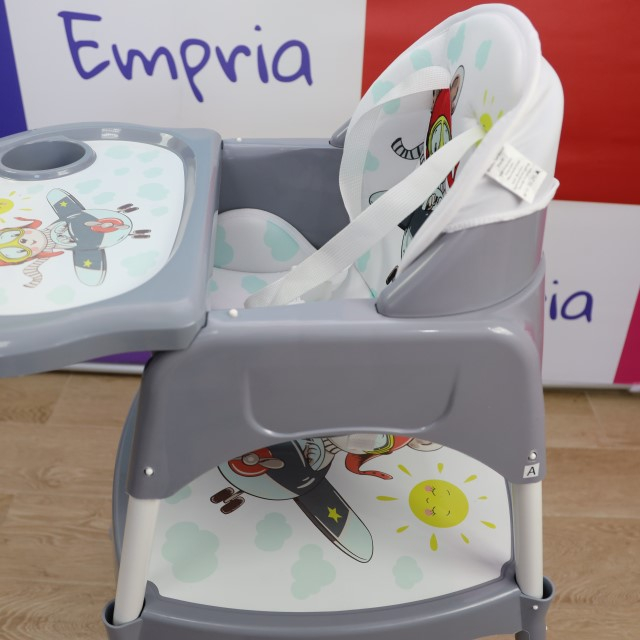 PRODUS RESIGILAT - Scaun masa copii si bebelusi, Empria, 3 in 1, multifunctional, transformabil in scaunel si masuta, Aviator [2]