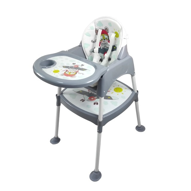 Scaun masa copii si bebelusi, Empria, 3 in 1, multifunctional, transformabil in scaunel si masuta, Aviator [15]