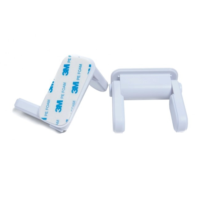 Set 2 blocatoare usi caini, pisici, copii, sigurante blocare clanta usa, Empria, Alb [5]