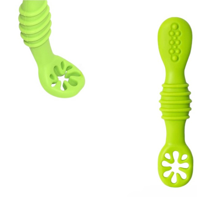 Set 2 pre-lingurite diversificare bebelusi, Faza 1 + Faza 2, silicon alimentar, Empria, Verde [4]