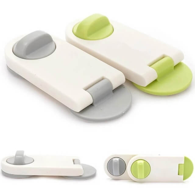 Set 2 sigurante fixe pentru usi si sertare dulap, 10.6x4.15x2.2 cm, Diverse culori [5]