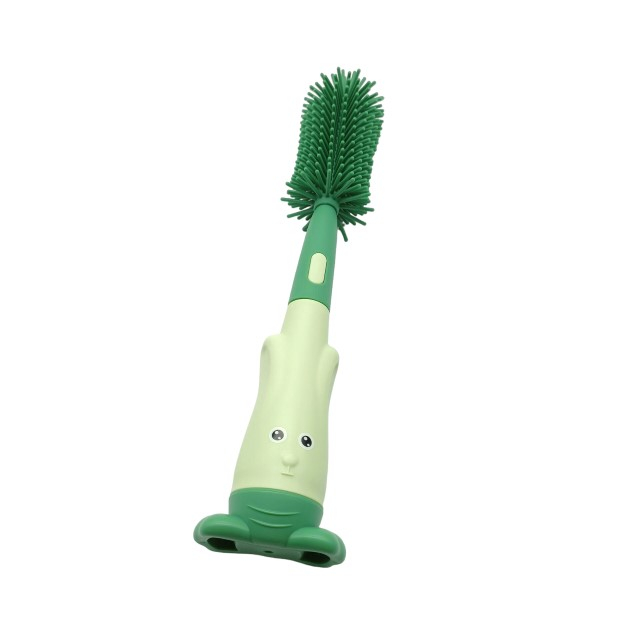 Set 3 perii din silicon pentru biberoane, tetine, suzete, paie, bebelusi, din silicon, fara BPA, Empria, Verde [5]