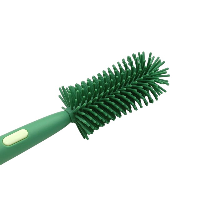 Set 3 perii din silicon pentru biberoane, tetine, suzete, paie, bebelusi, din silicon, fara BPA, Empria, Verde [6]
