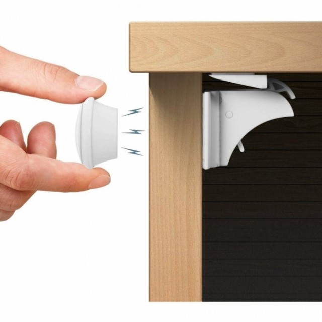 Set 3 sigurante magnetice pentru usi de dulapuri si sertare BabyJem