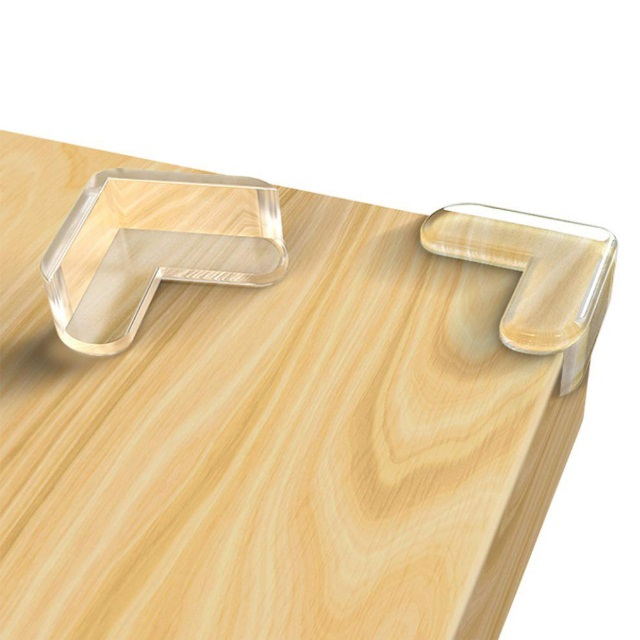 Set 4 protectii colturi, forma L, silicon transparent, 1.5x0.5x4.0 cm [3]