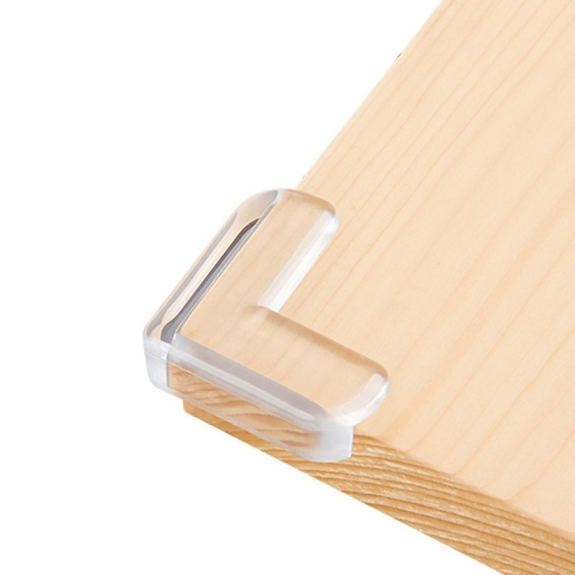 Set 4 protectii colturi, forma L, silicon transparent, 1.5x0.5x4.0 cm [5]