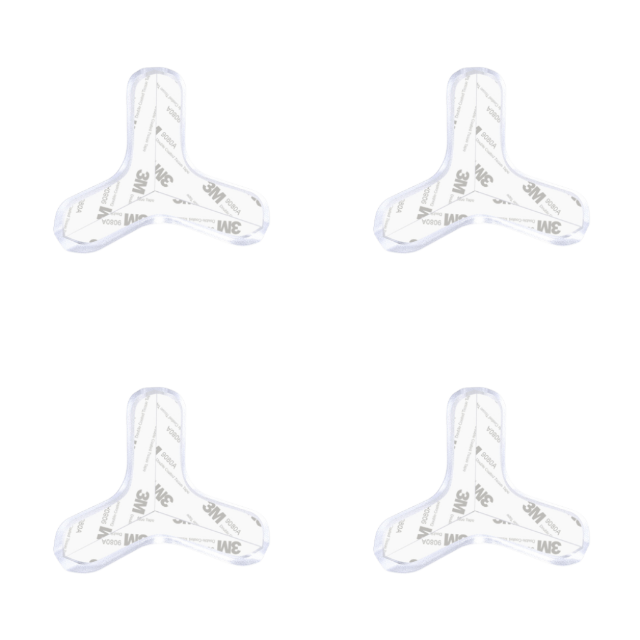 Set 4 protectii colturi tridimensionale silicon transparent, 4.5x1.5x0.5 cm [2]