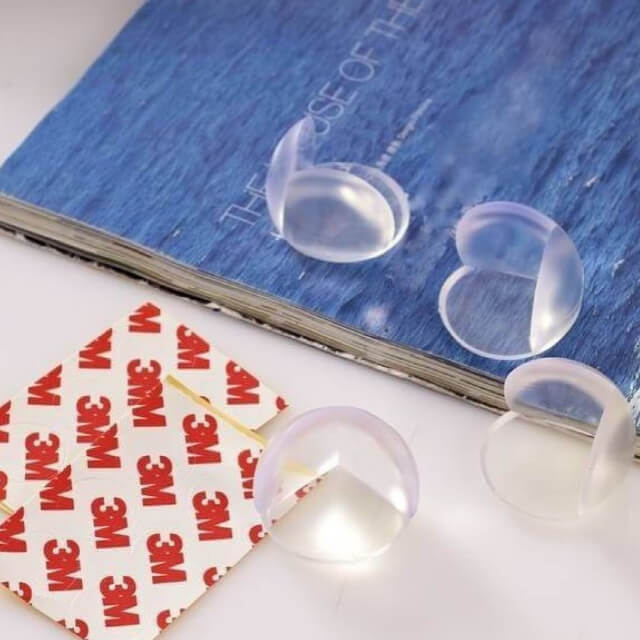 Set 4 protectii rotunde silicon transparent, 3x2.3x2.0 cm_Empria [4]