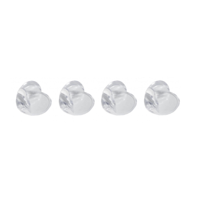 Set 4 protectii rotunde silicon transparent, 4.3x3.0x2.0 cm_Empria [3]