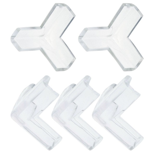 Set 8 mini protectii colturi, tridimensionale silicon transparent, 2.4x0.8x0.3 cm [4]
