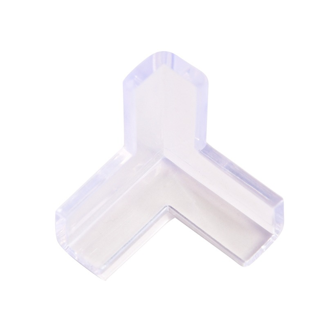 Set 8 mini protectii colturi, tridimensionale silicon transparent, 2.4x0.8x0.3 cm [3]