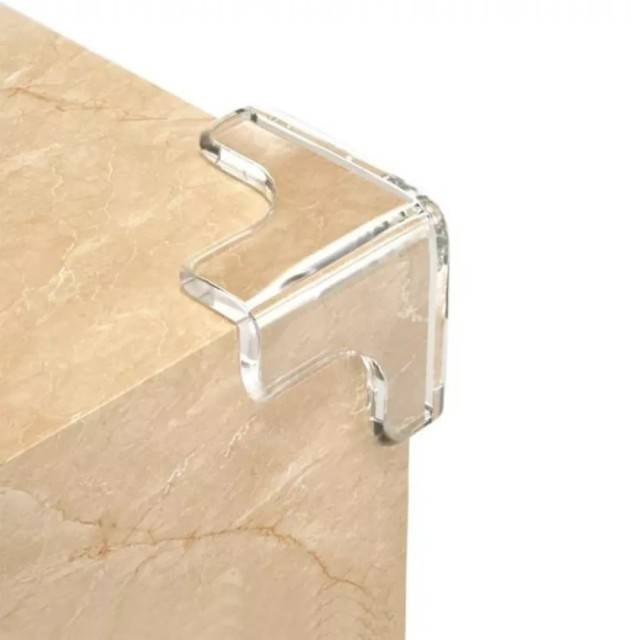 Set 8 mini protectii colturi, tridimensionale silicon transparent, 2.4x0.8x0.3 cm [2]