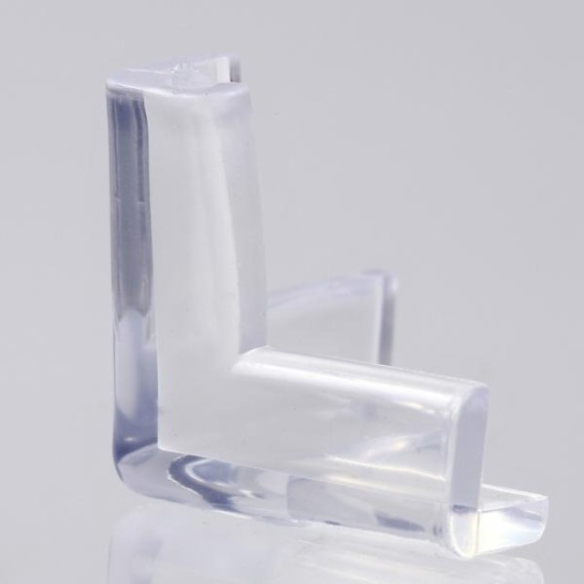 Set 8 mini protectii colturi, tridimensionale silicon transparent, 2.4x0.8x0.3 cm [12]