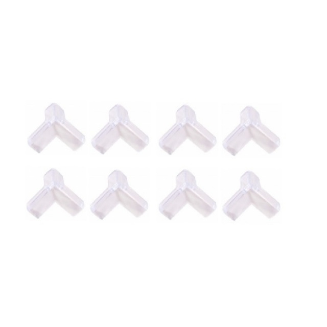 Set 8 mini protectii colturi, tridimensionale silicon transparent, 2.4x0.8x0.3 cm [7]