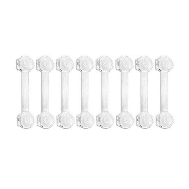 Set 8 sigurante flexibile cu incuietoare dubla, silicon transparent, 15.5x3.5x1 cm [6]