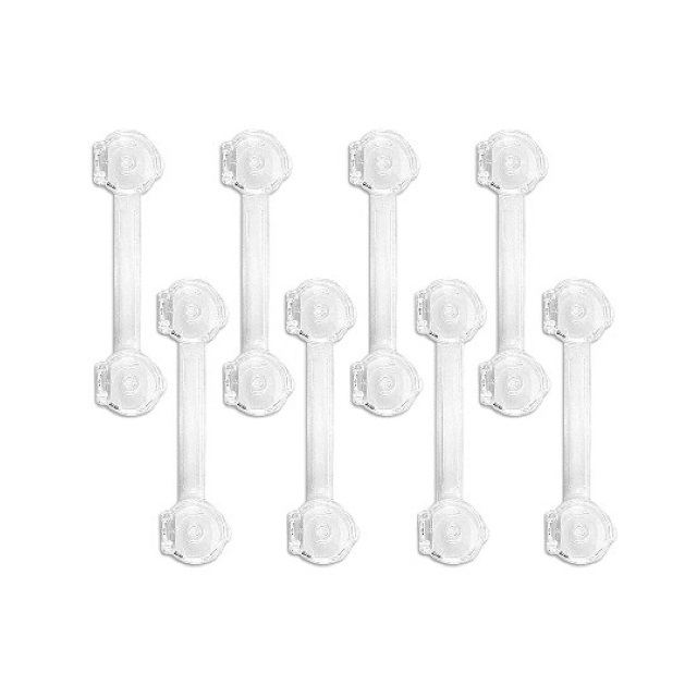 Set 8 sigurante flexibile cu incuietoare dubla, silicon transparent, 15.5x3.5x1 cm [3]
