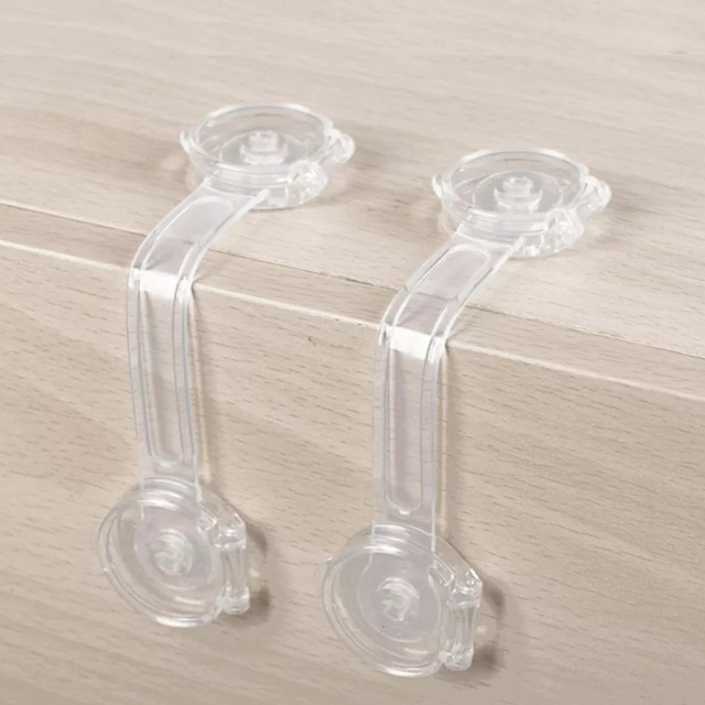 Set 8 sigurante flexibile cu incuietoare dubla, silicon transparent, 15.5x3.5x1 cm [7]