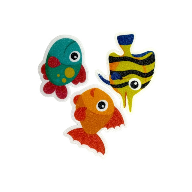 Set 9 autocolante antialunecare pentru cada, stickere lumea marina, PEVA [3]
