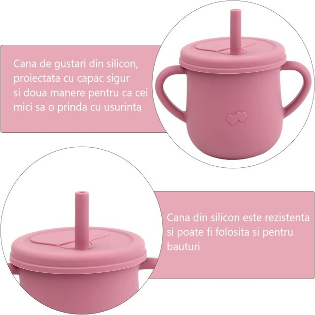 Set complet din silicon fara alergeni pentru diversificare bebe, Empria, Veverita, Diverse culori [7]