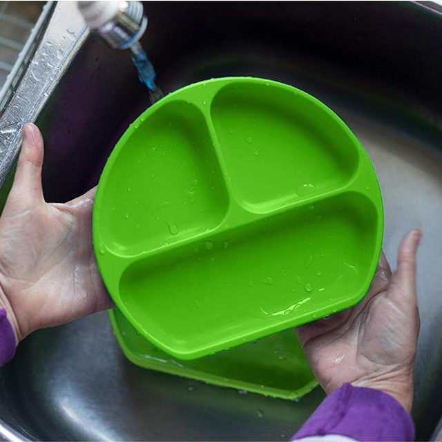 Set diversificare bebelusi, 4 piese, silicon BPA free, Empria, Verde [5]