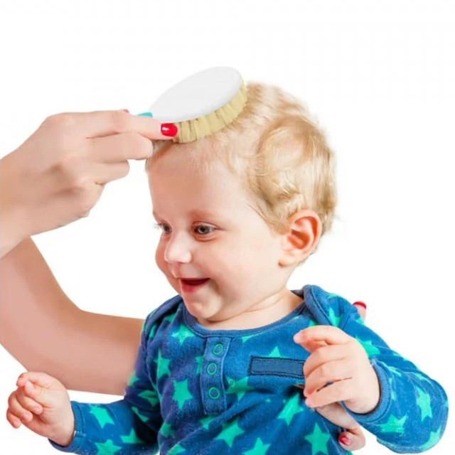 Set pieptan si perie din peri naturali BabyJem, Diverse culori [3]