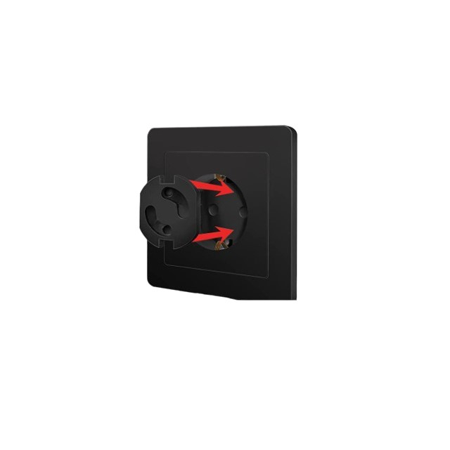 Set protectie priza copii, 10 bucati cu adeziv, Empria, Negru [4]
