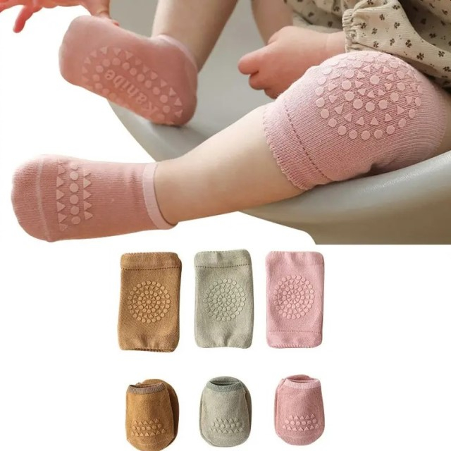 Set protectii anti-alunecare copil, genunchiere si sosete, Diverse Culori [13]
