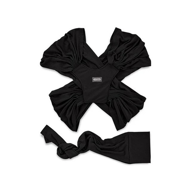 Sistem de purtare wrap elastic pentru bebelusi BabyJem, Negru [4]